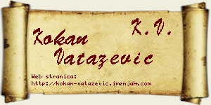 Kokan Vatazević vizit kartica